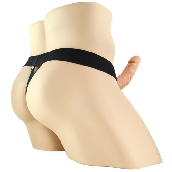 Страпон полый Pipedream 7" Vibrating Hollow Strap-On